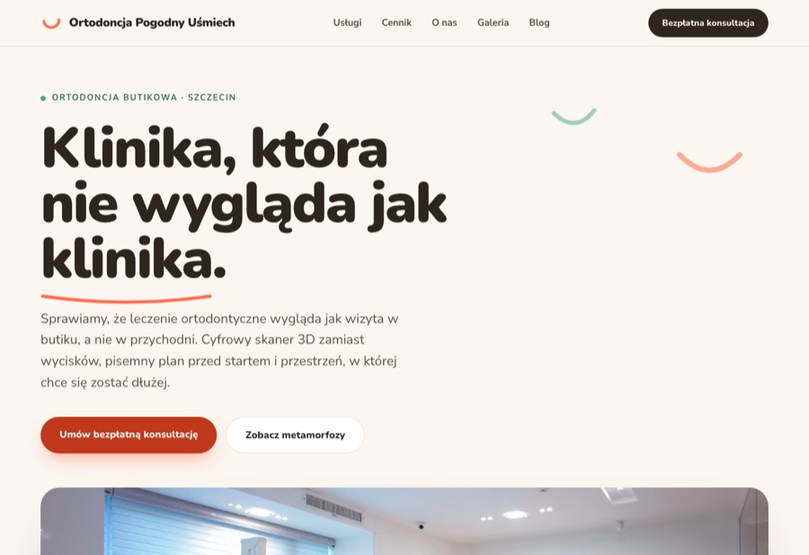 Strona pokazowa ortodoncja-szczecin.pl